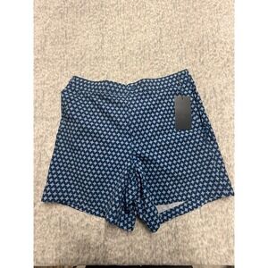 VRST Mens Resort Short 6in Print Deep Denim Blue Floral Relaxed Fit VRST Medium‎
